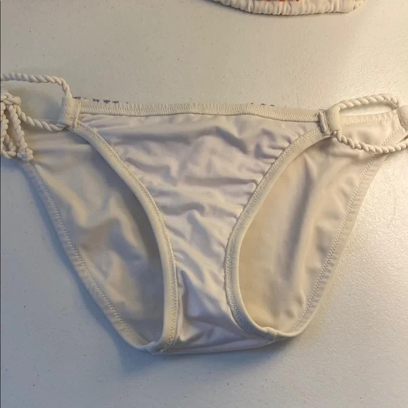 Victoria’s Secret White Bikini with Red and Purple Embroidery - Picture 6 of 15